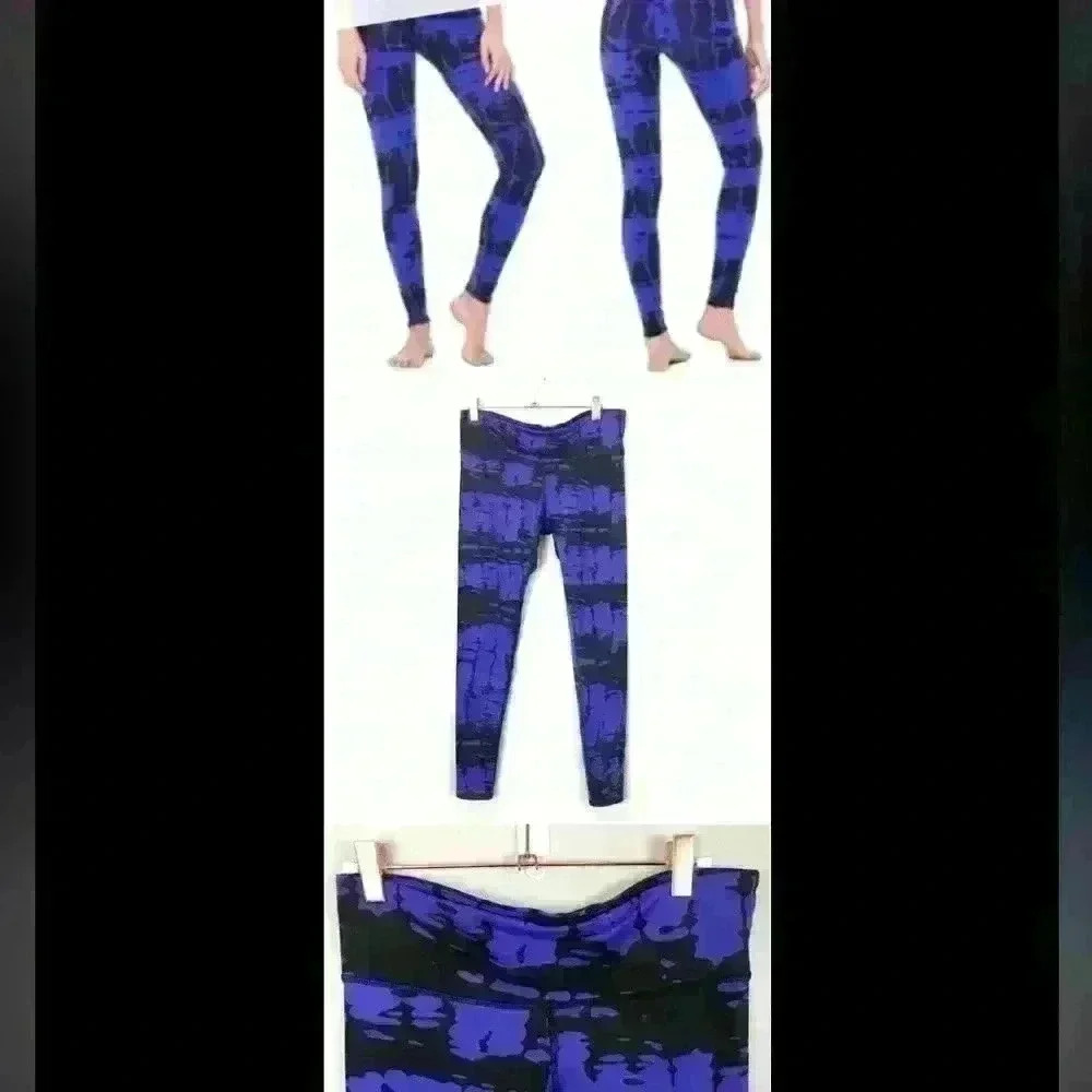 ALO Yoga Blue and Black Leggings